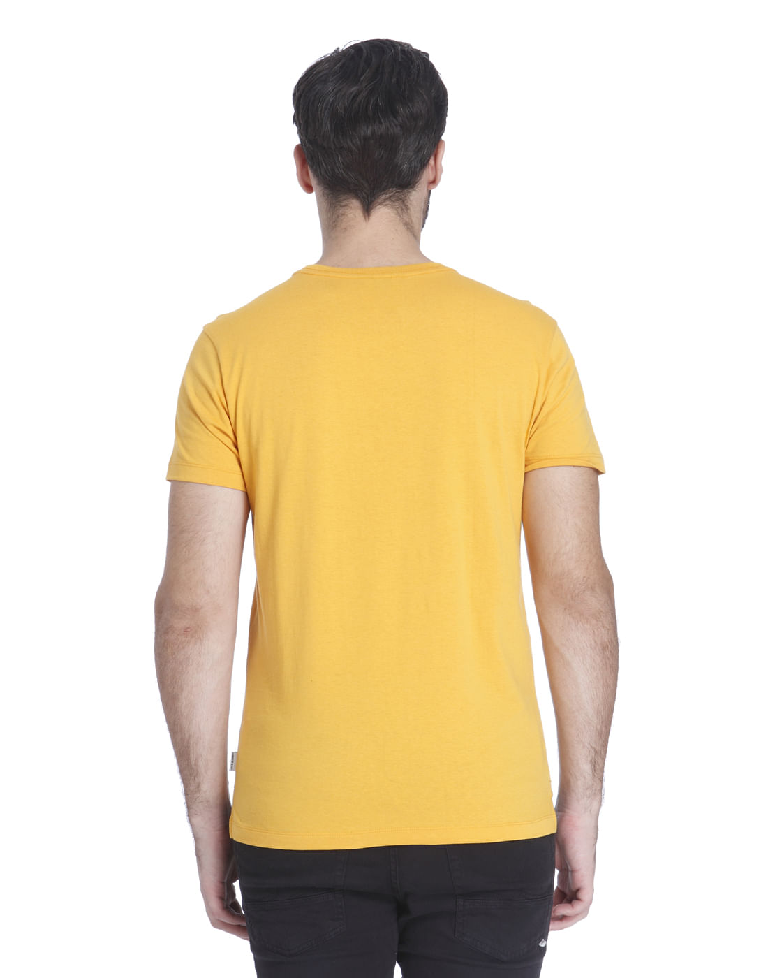 Yellow Graphic Print Crew Neck T-Shirt