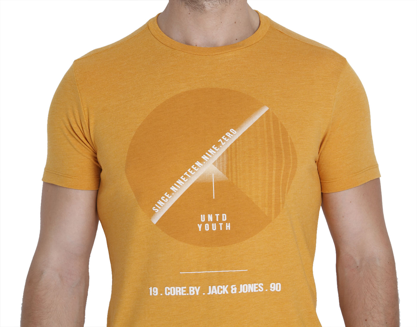 Orange Graphic Print Crew Neck T-Shirt