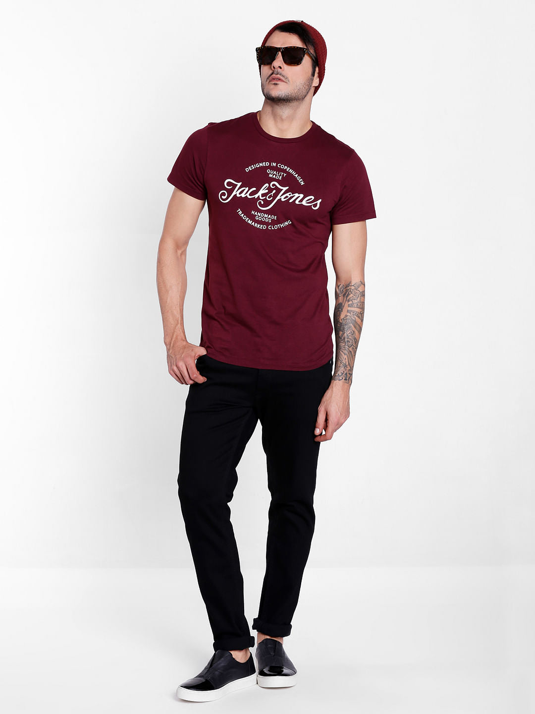 Red Graphic Print Crew Neck T-Shirt