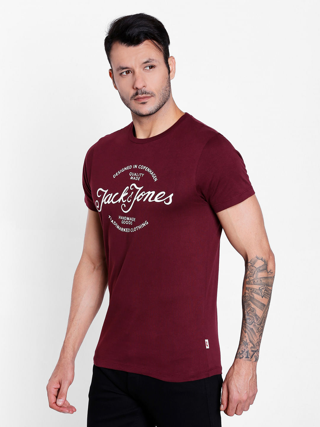Red Graphic Print Crew Neck T-Shirt