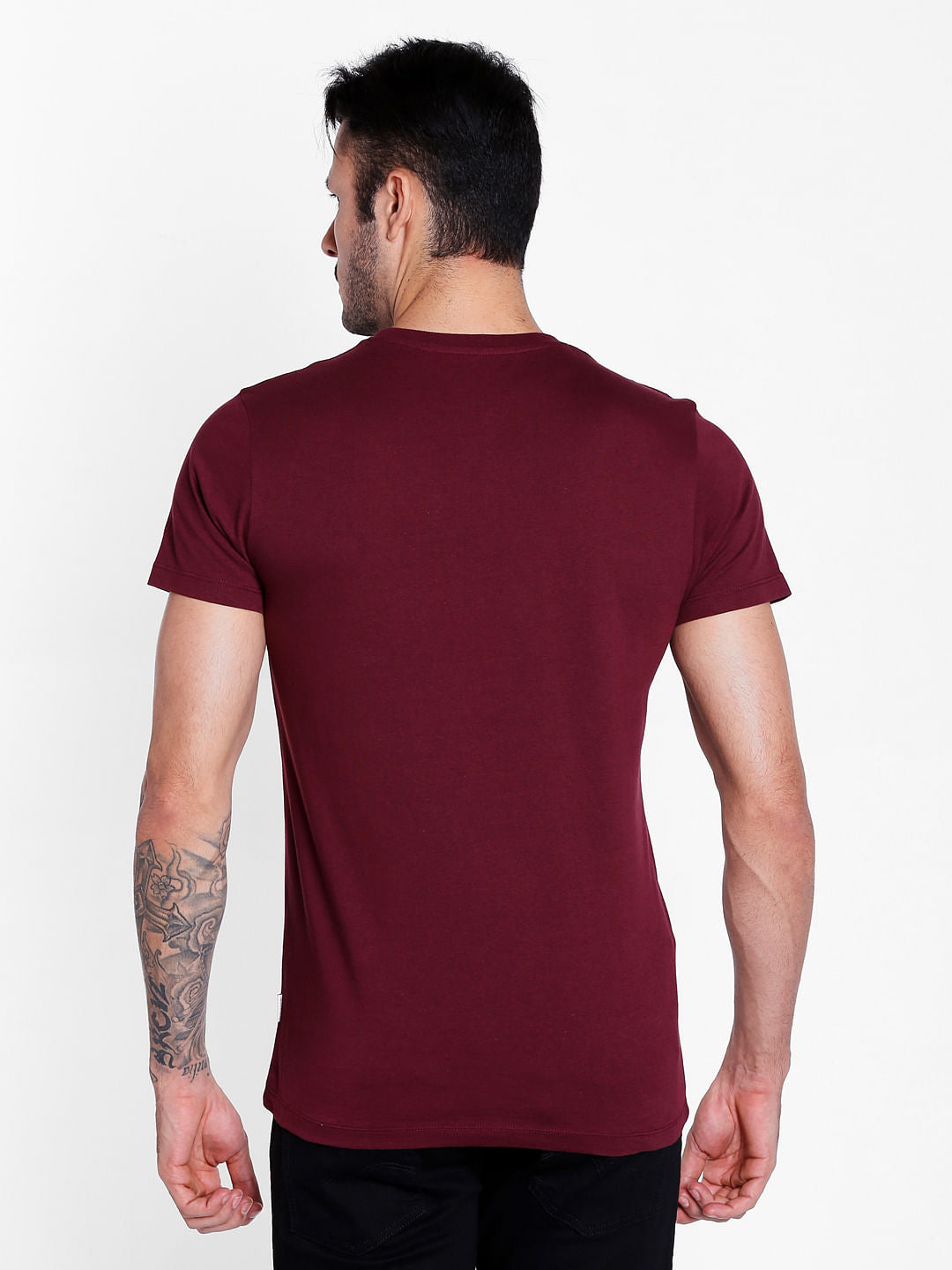 Red Graphic Print Crew Neck T-Shirt