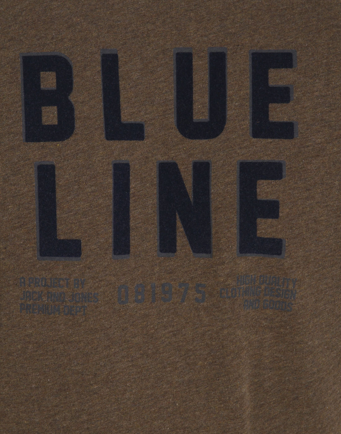 Brown Text Print Crew Neck T-Shirt