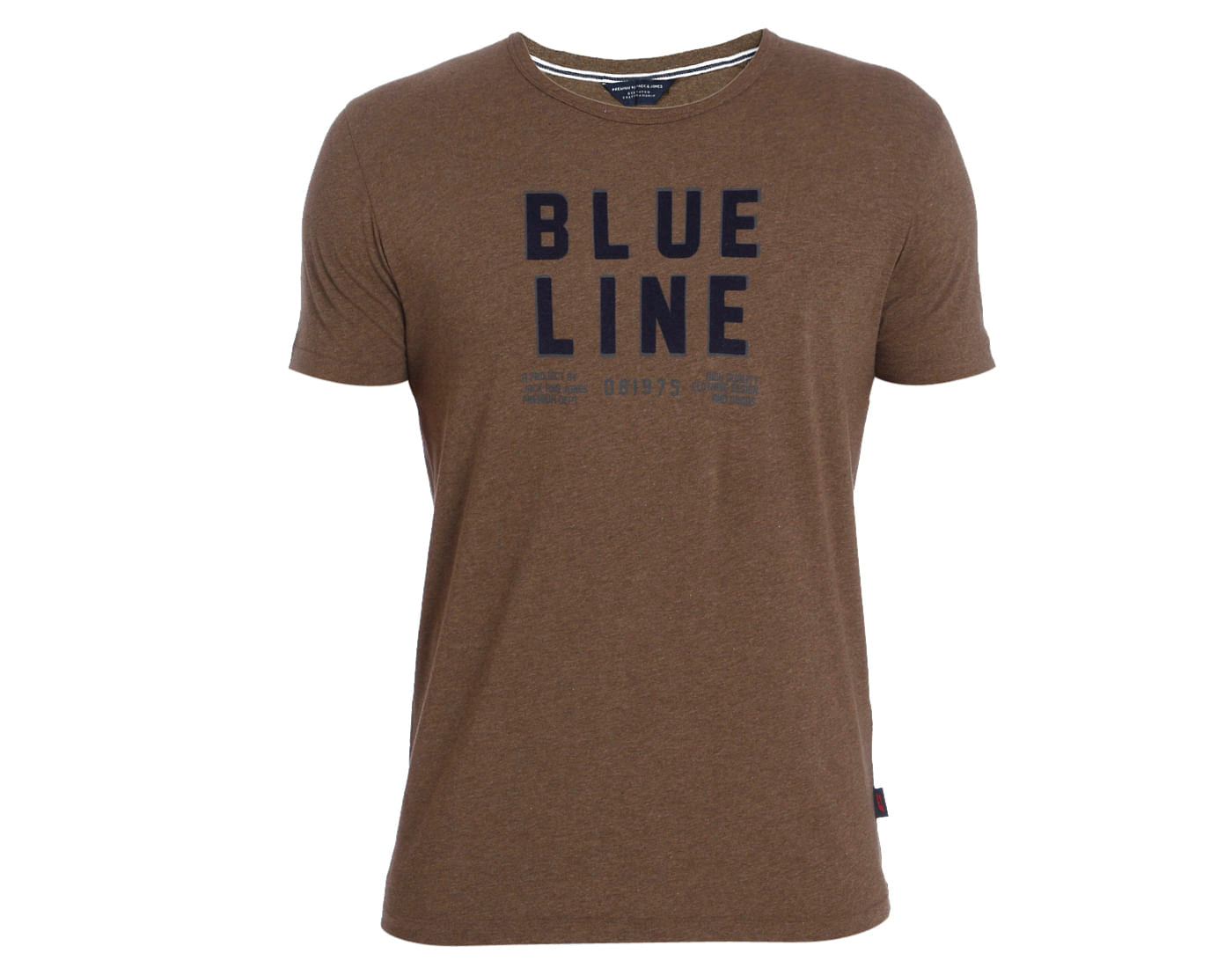 Brown Text Print Crew Neck T-Shirt