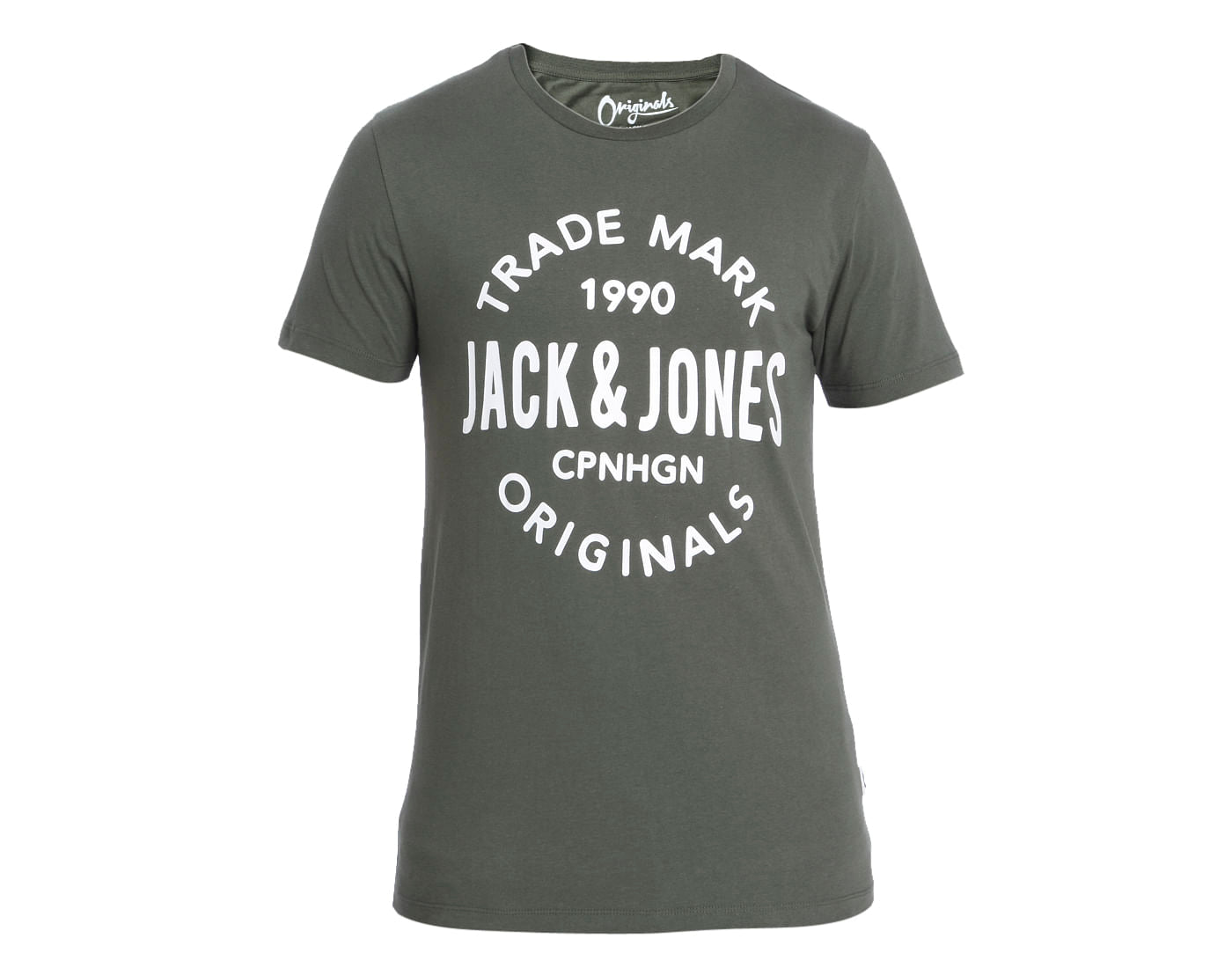 Green Logo Print Crew Neck T-Shirt
