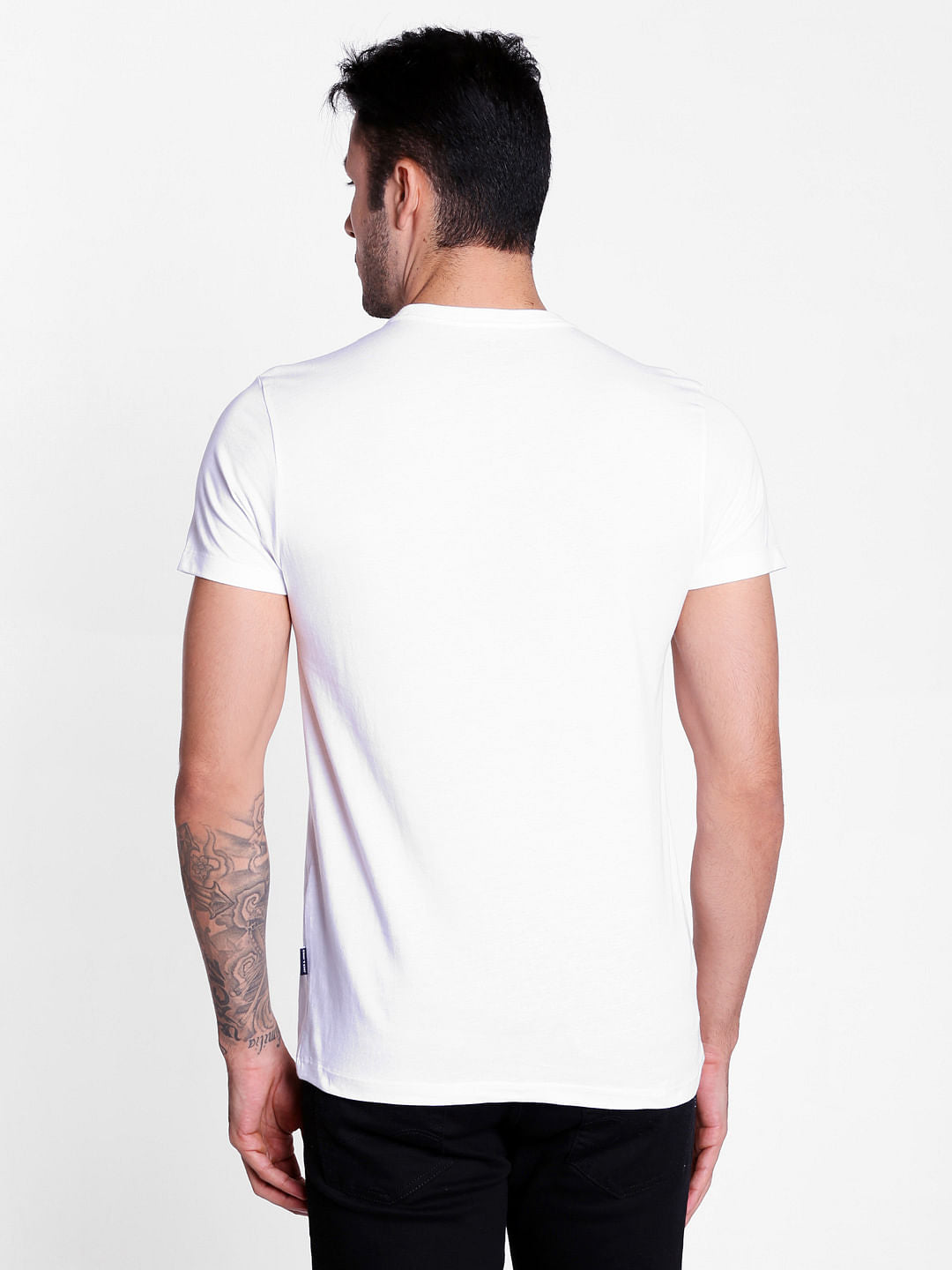 White Graphic Print Crew Neck T-Shirt