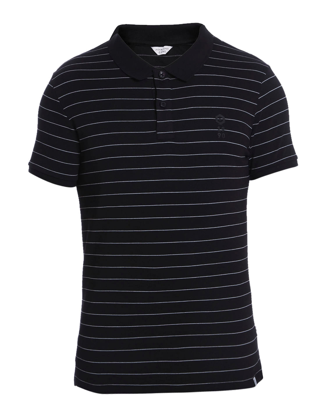Black Striped Polo T-Shirt