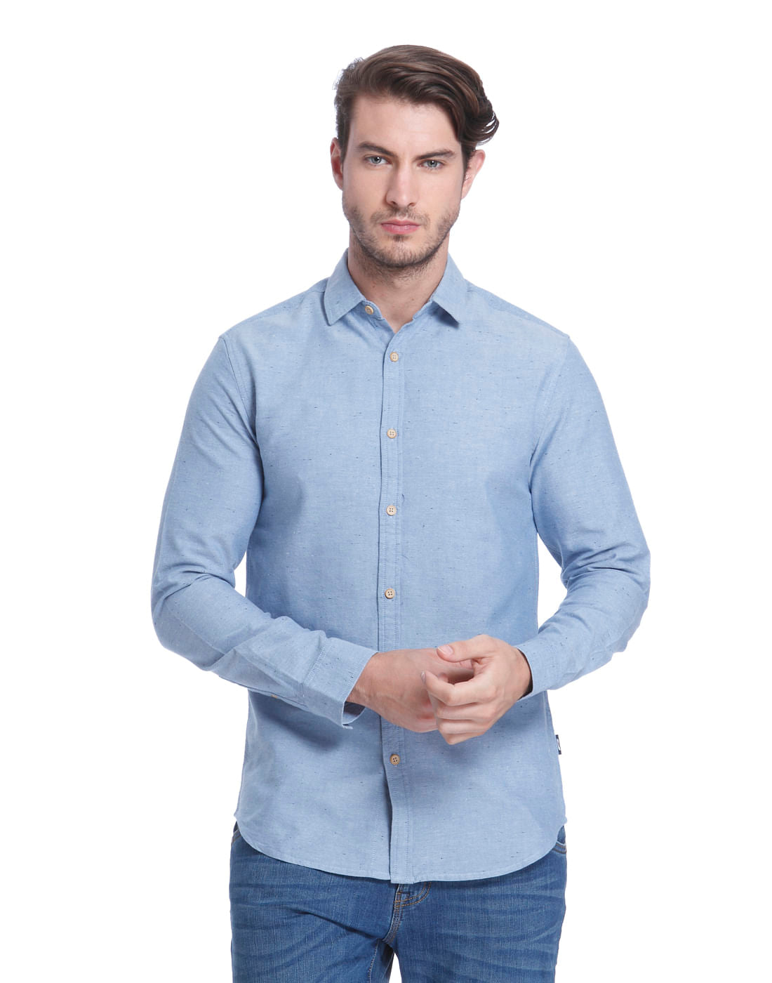 Powder Blue Slim Fit Shirt