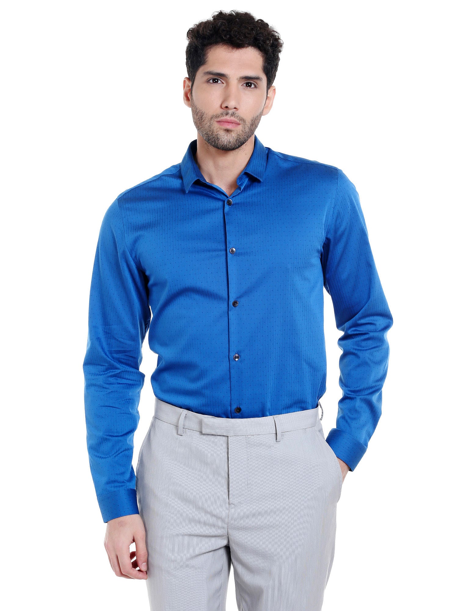 Deep Blue Slim Fit Shirt