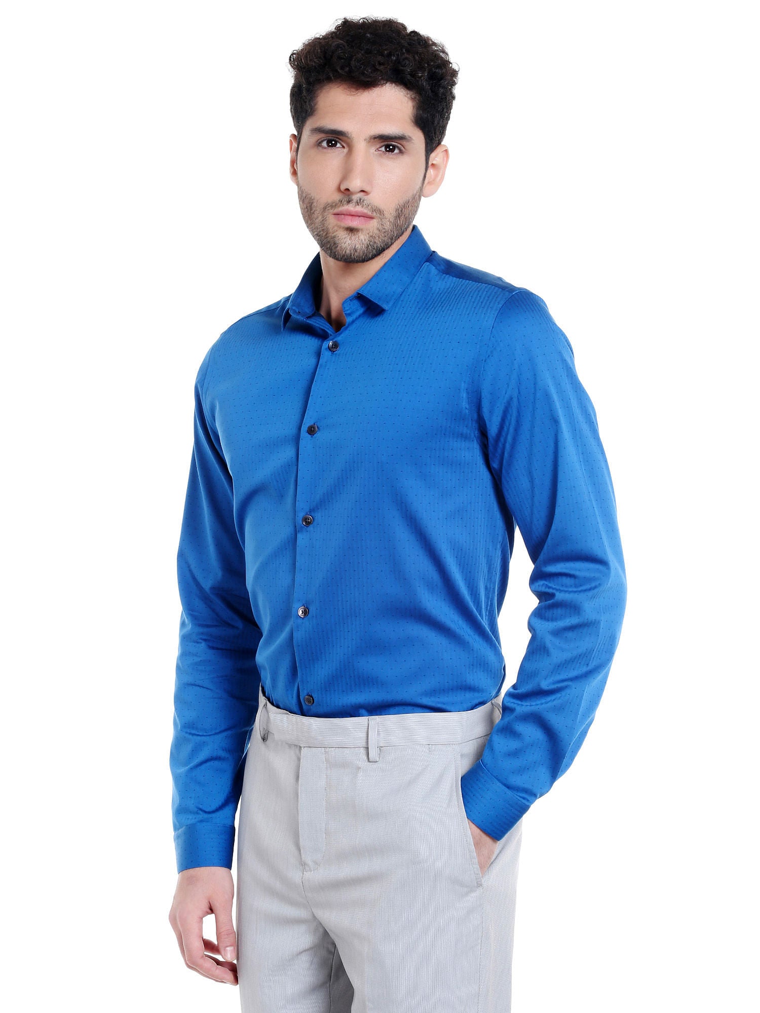 Deep Blue Slim Fit Shirt