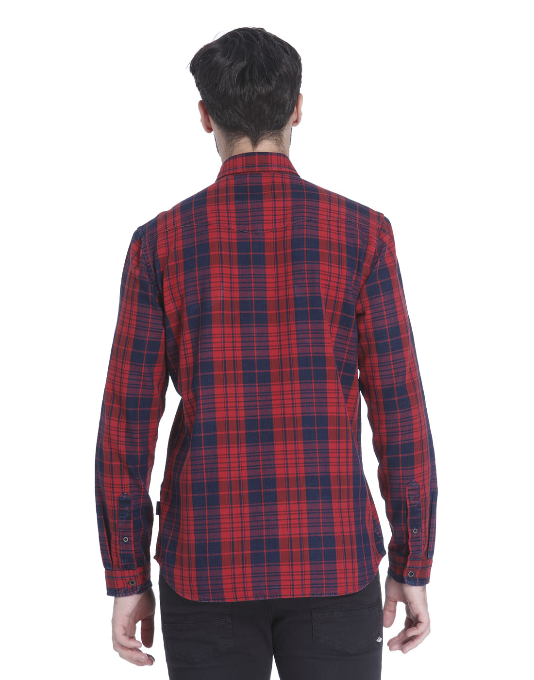 Red Check Slim Fit Shirt