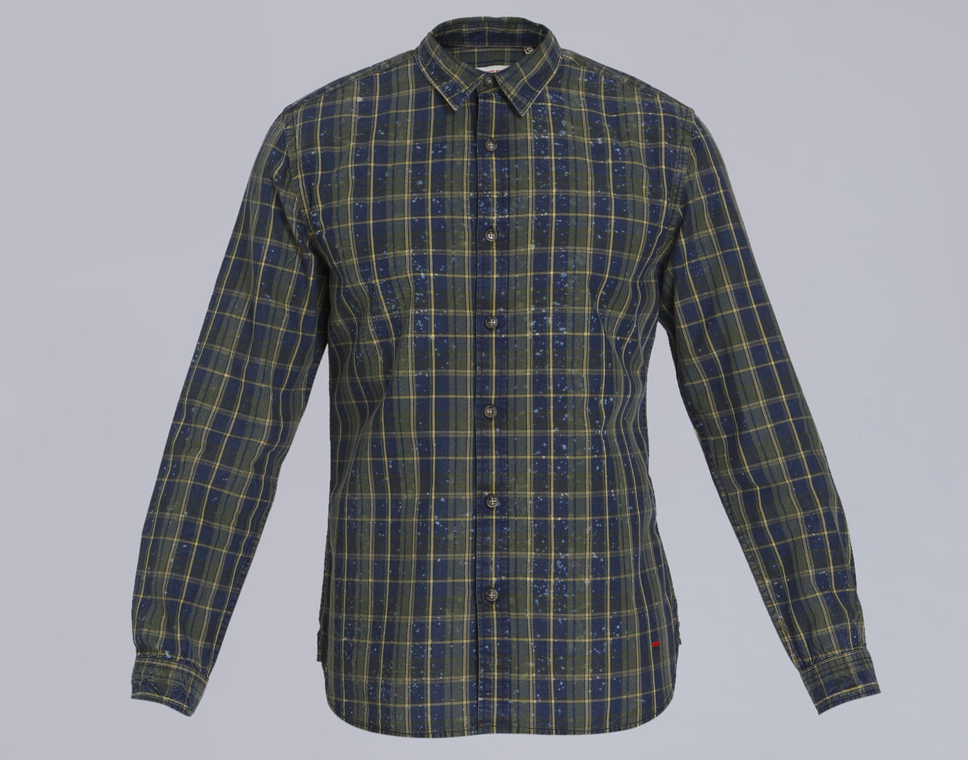 Green Check Slim Fit Shirt