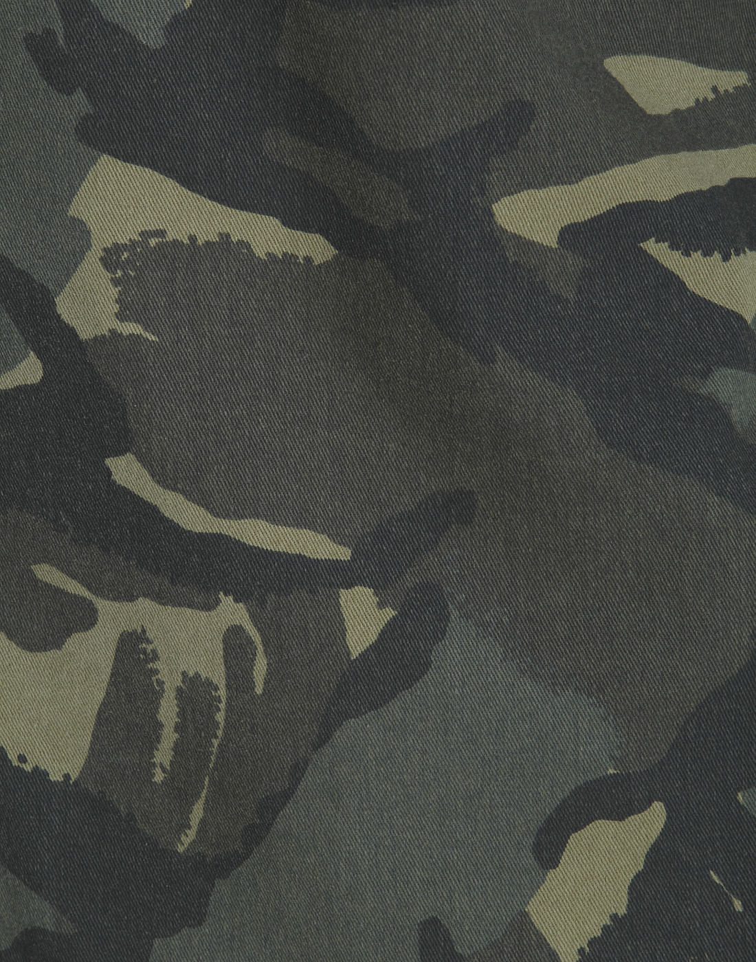 Green Camo Print Slim Fit Shirt