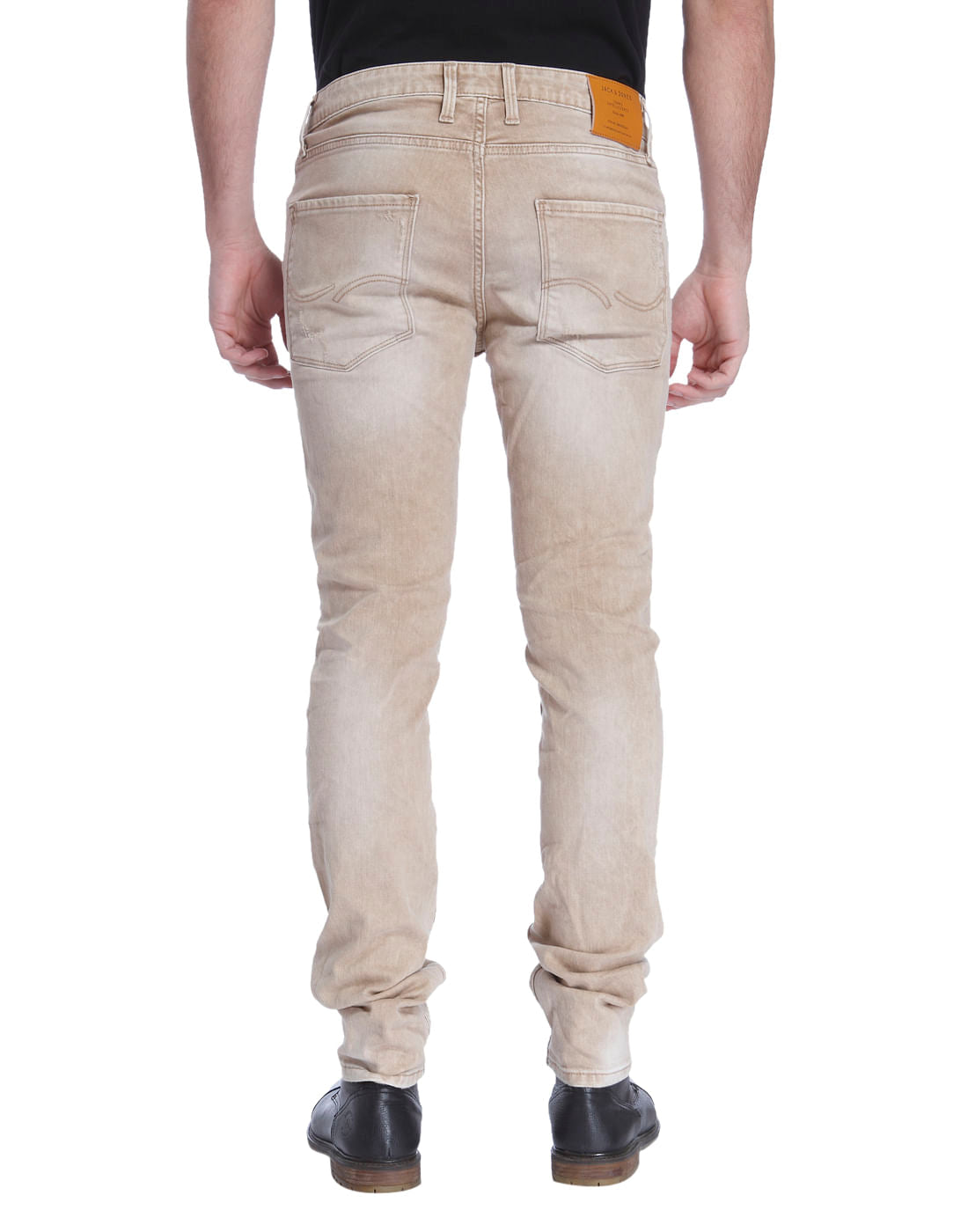 Light Brown Distressed Skinny Jeans