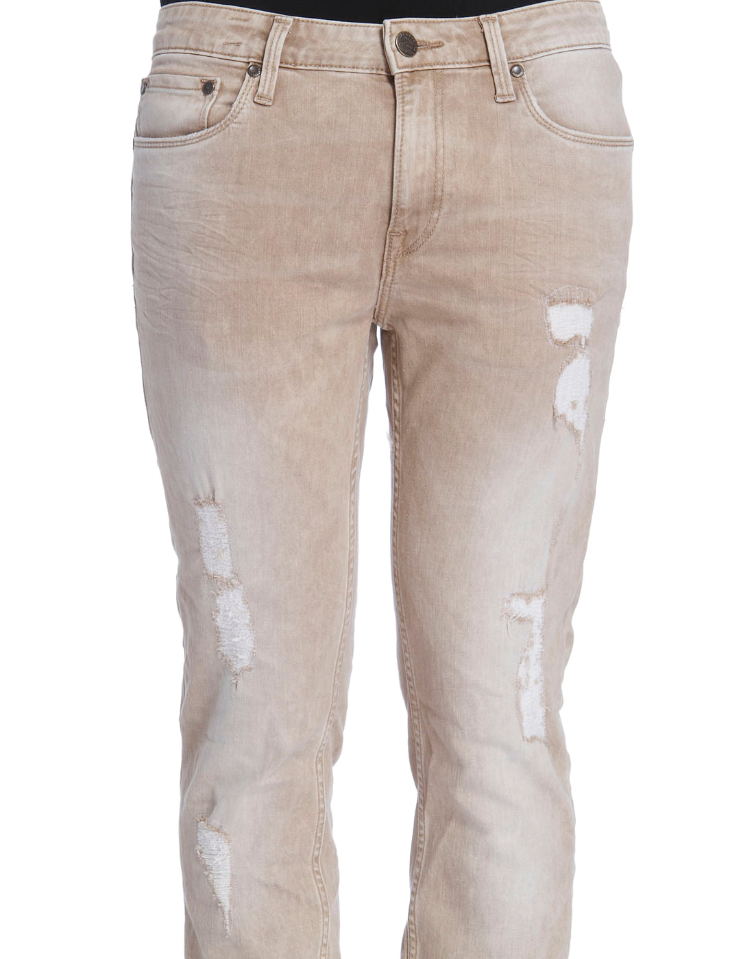 Light Brown Distressed Skinny Jeans