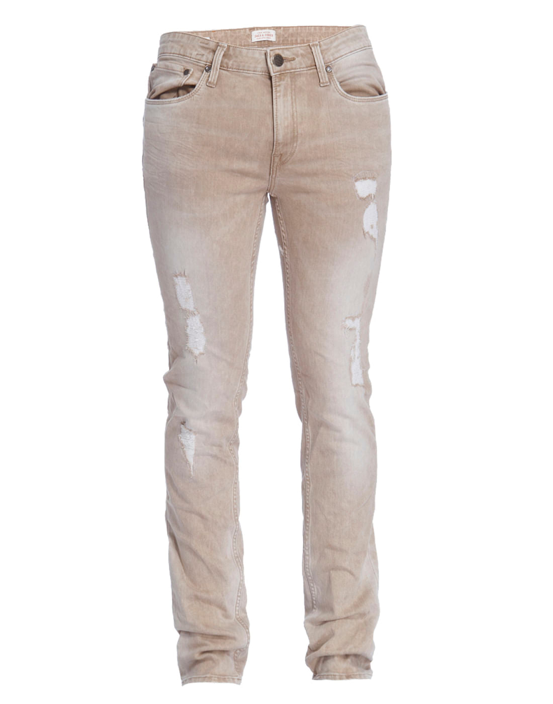 Light Brown Distressed Skinny Jeans