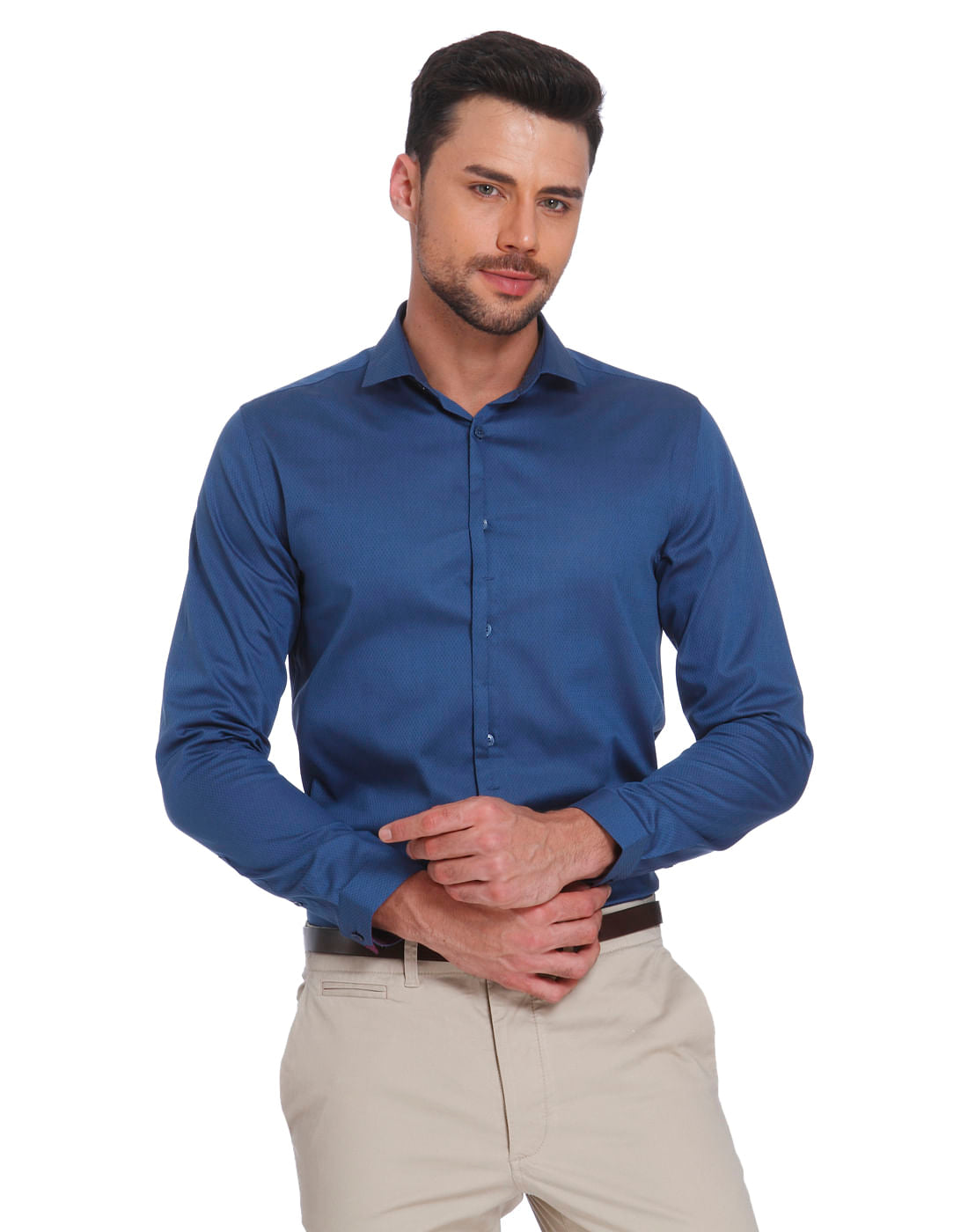 Turquoise Slim Fit Shirt