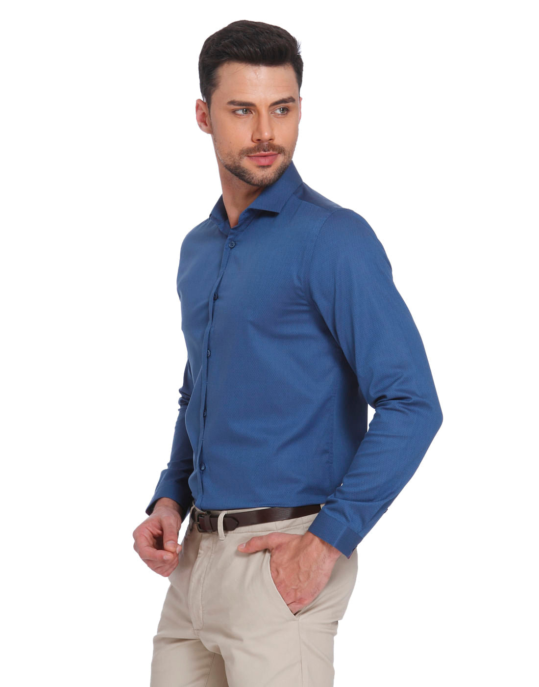 Turquoise Slim Fit Shirt