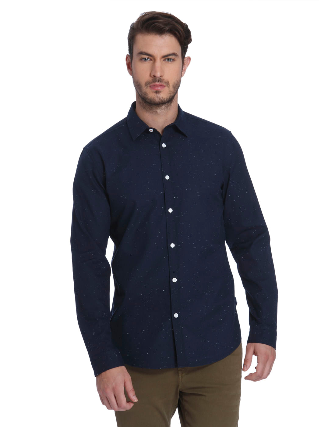 Dark Blue Slim Fit Shirt - S