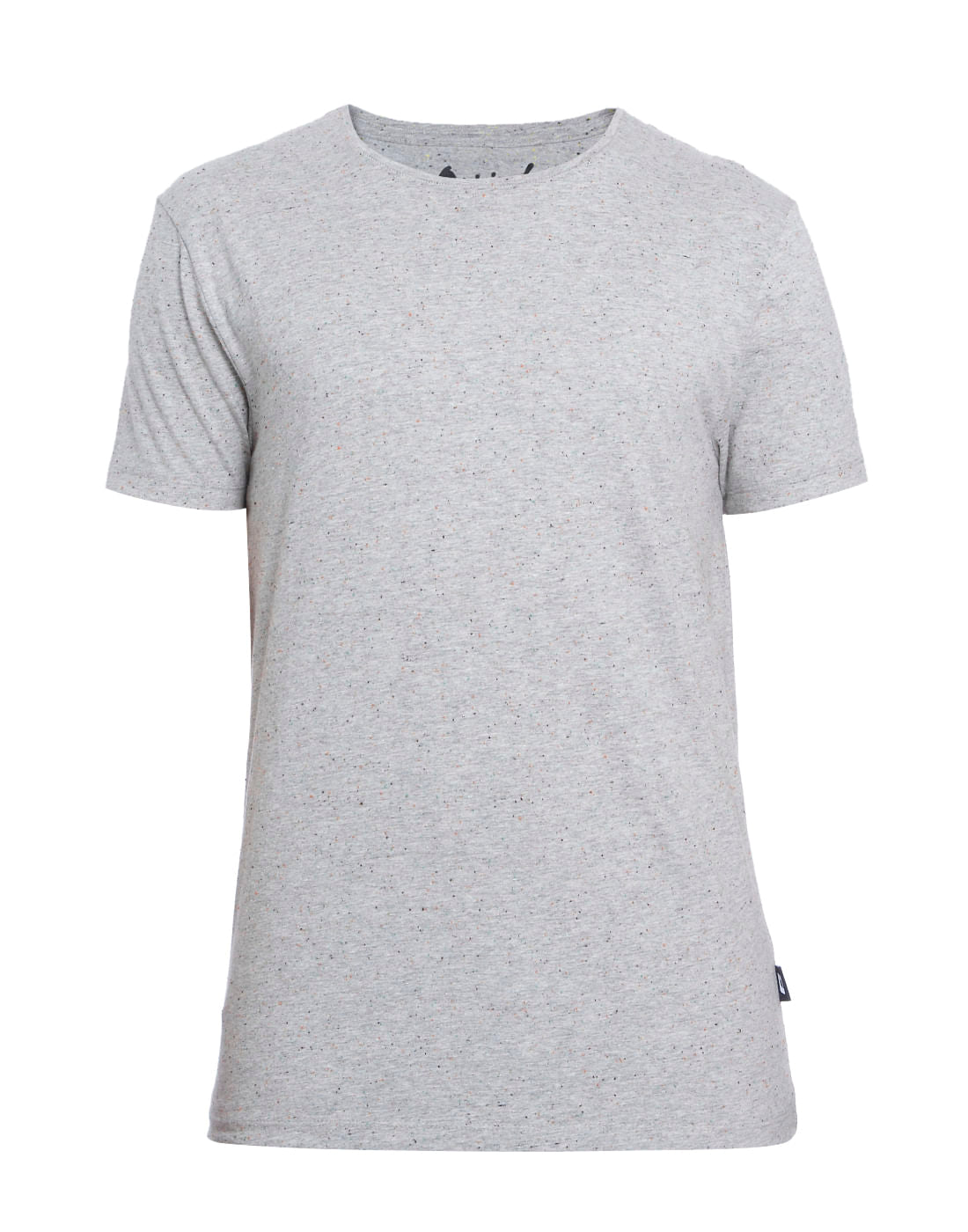 Light Grey Self Print Crew Neck T-Shirt