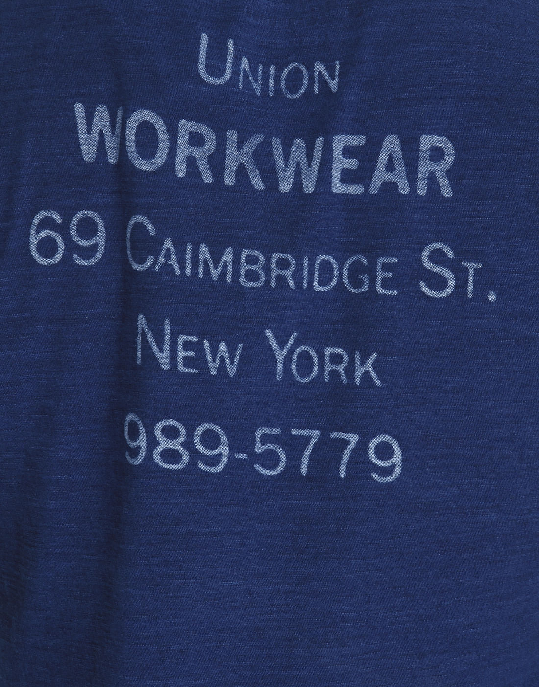 Blue Text Print Crew Neck T-Shirt