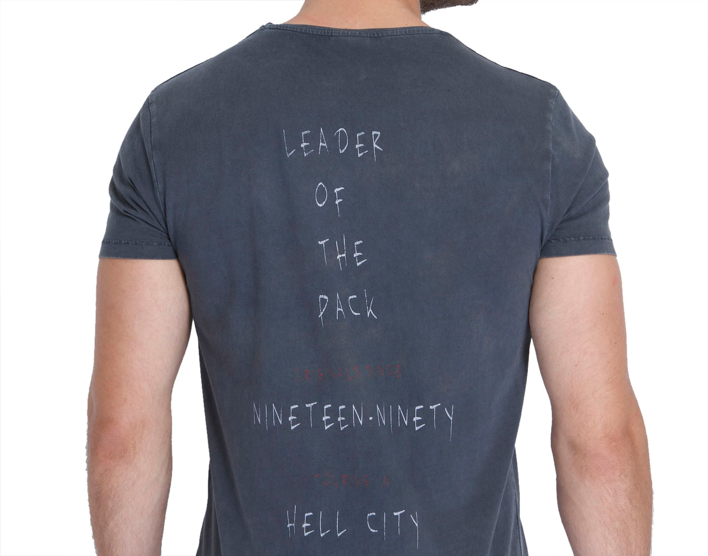 Dark Grey Graphic Print Crew Neck T-Shirt