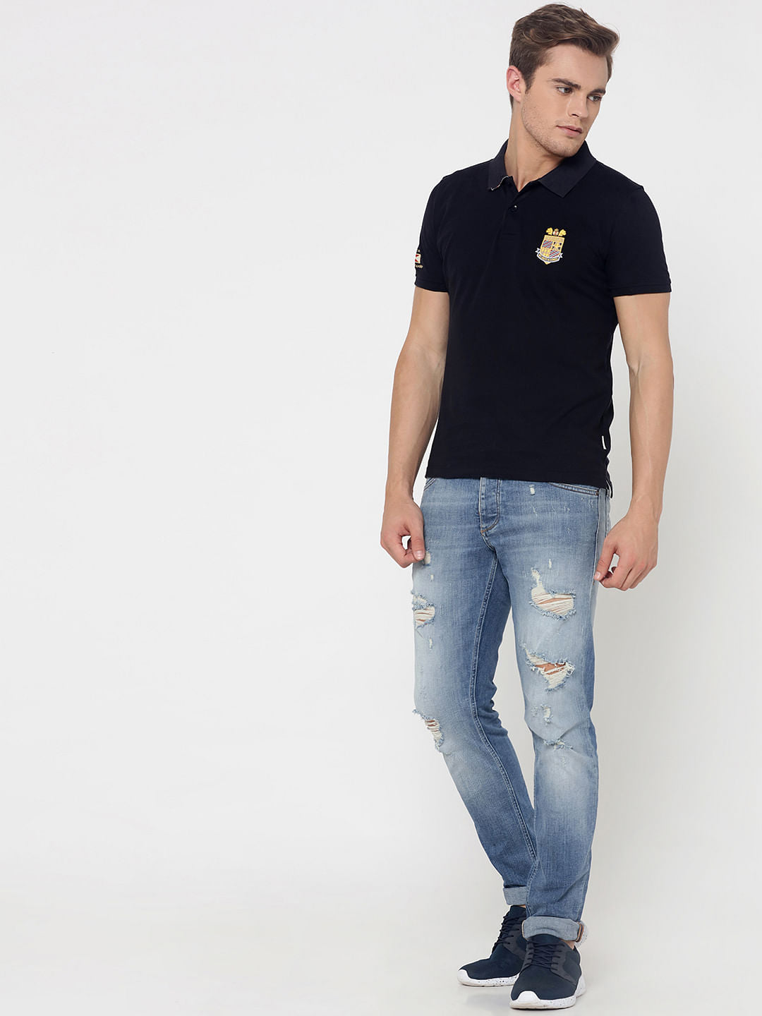 Black Logo Polo T-Shirt