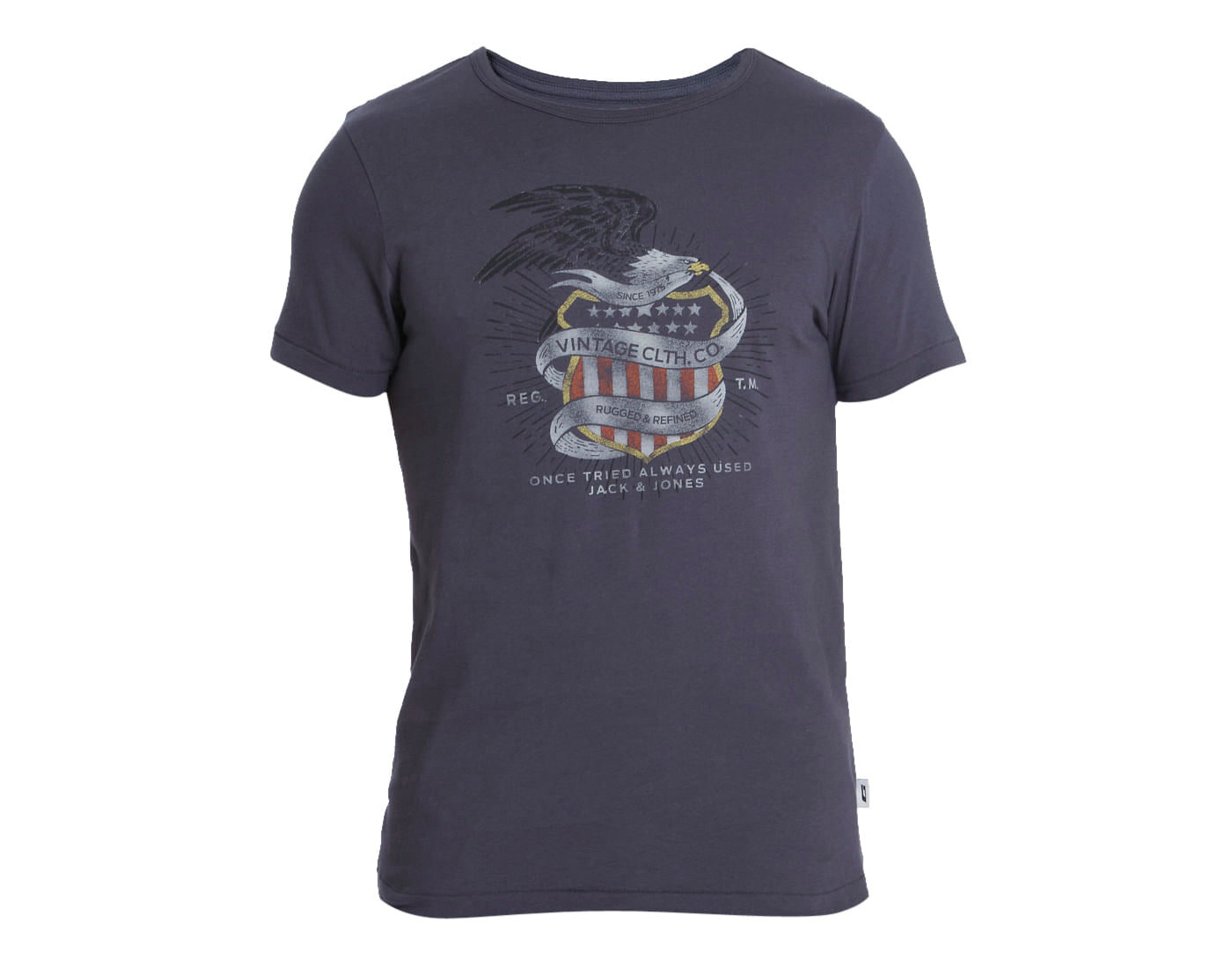 Grey Graphic Print Crew Neck T-Shirt