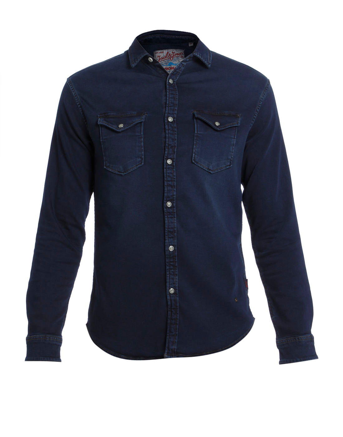 Dark Blue Slim Fit Denim Shirt