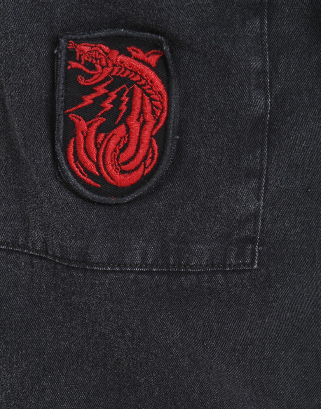 Dark Grey Over Dyed Slim Fit Shirt