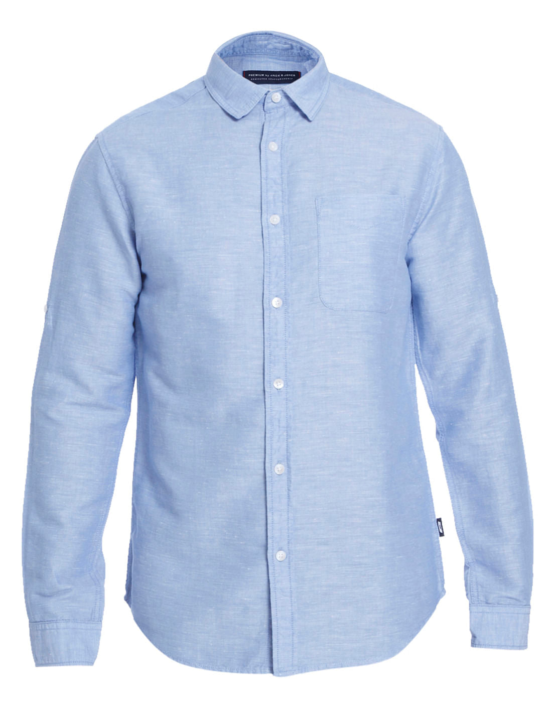 Blue Linen Slim Fit Shirt