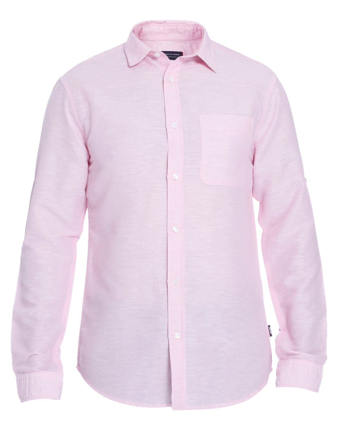 Pink Linen Slim Fit Shirt