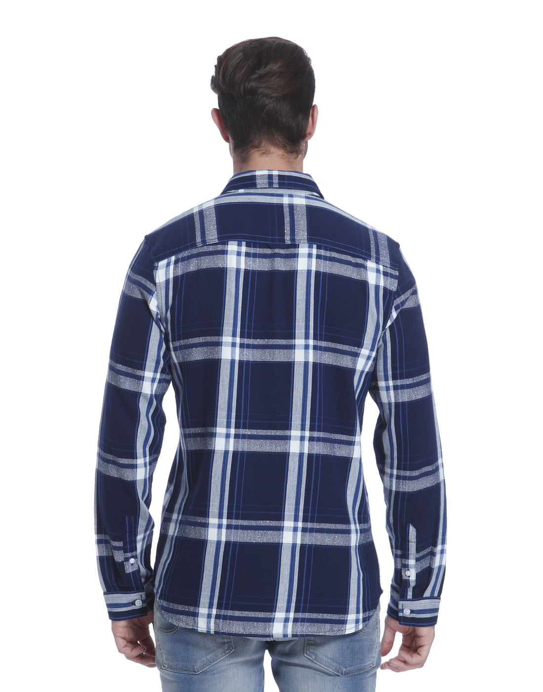 Blue Check Slim Fit Shirt
