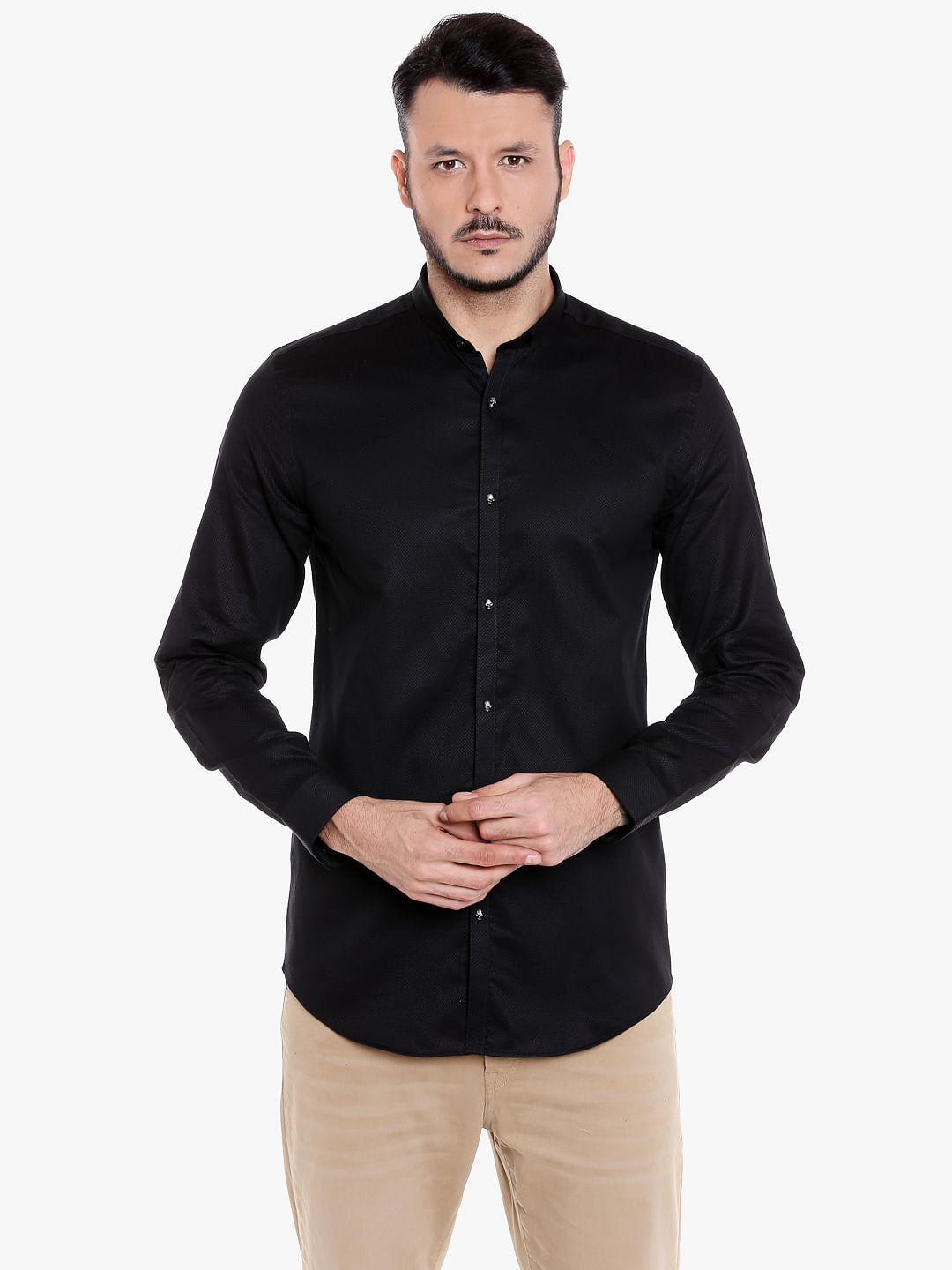 Black Slim Shirt - S