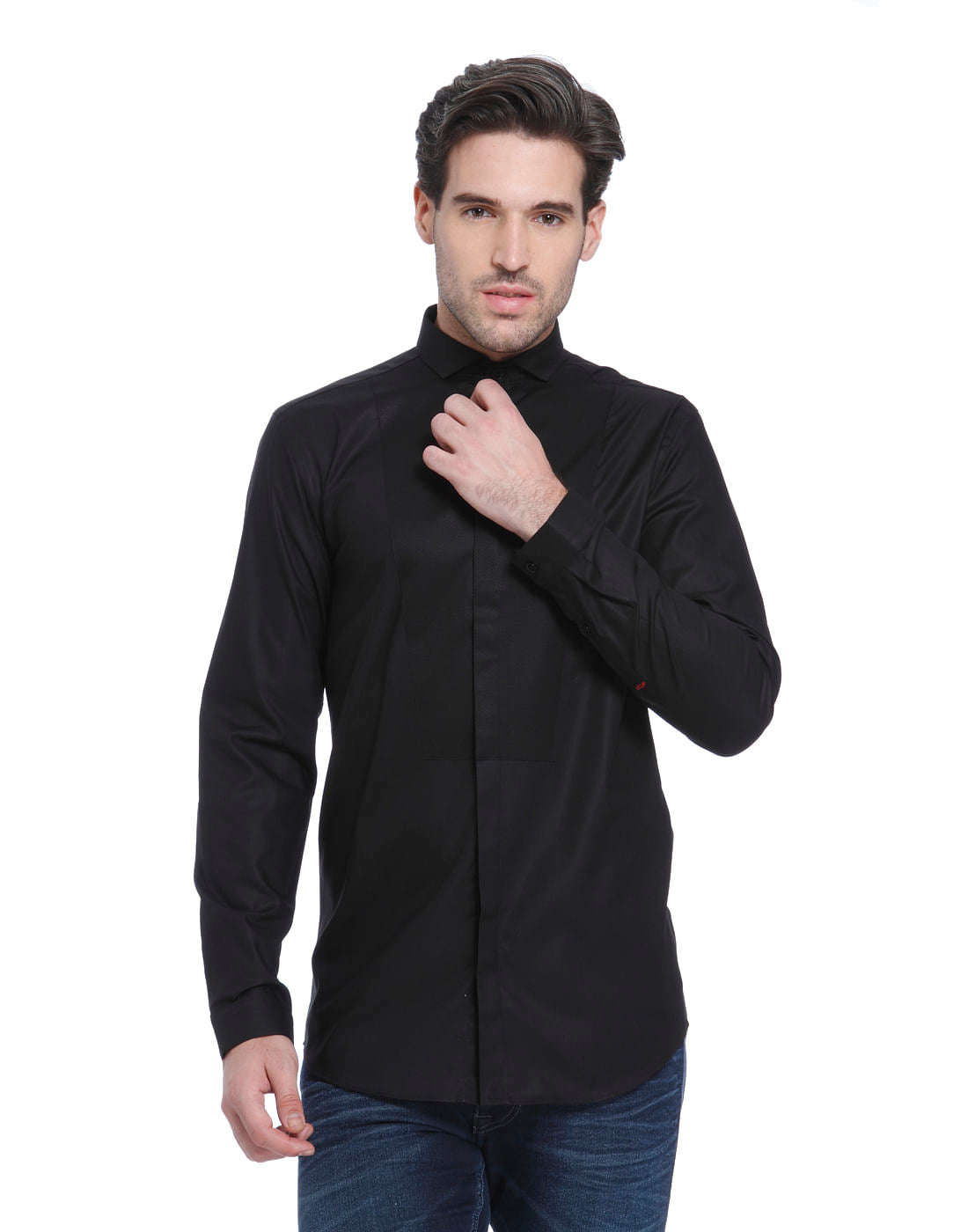 Black Slim Fit Shirt - S