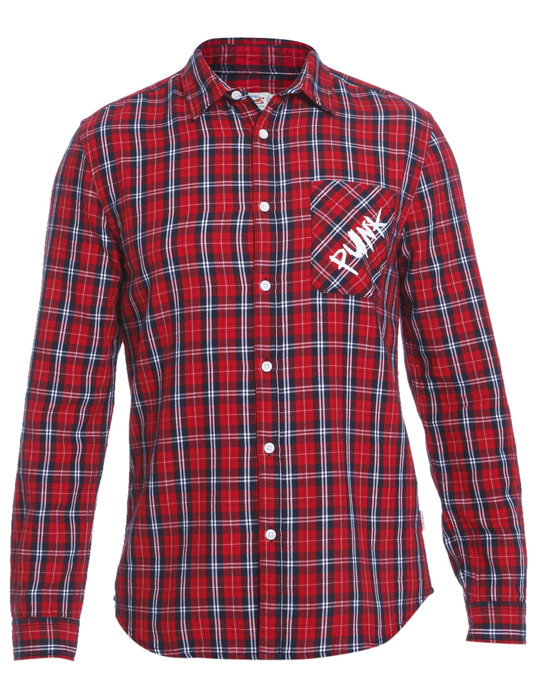 Red Check Slim Fit Shirt