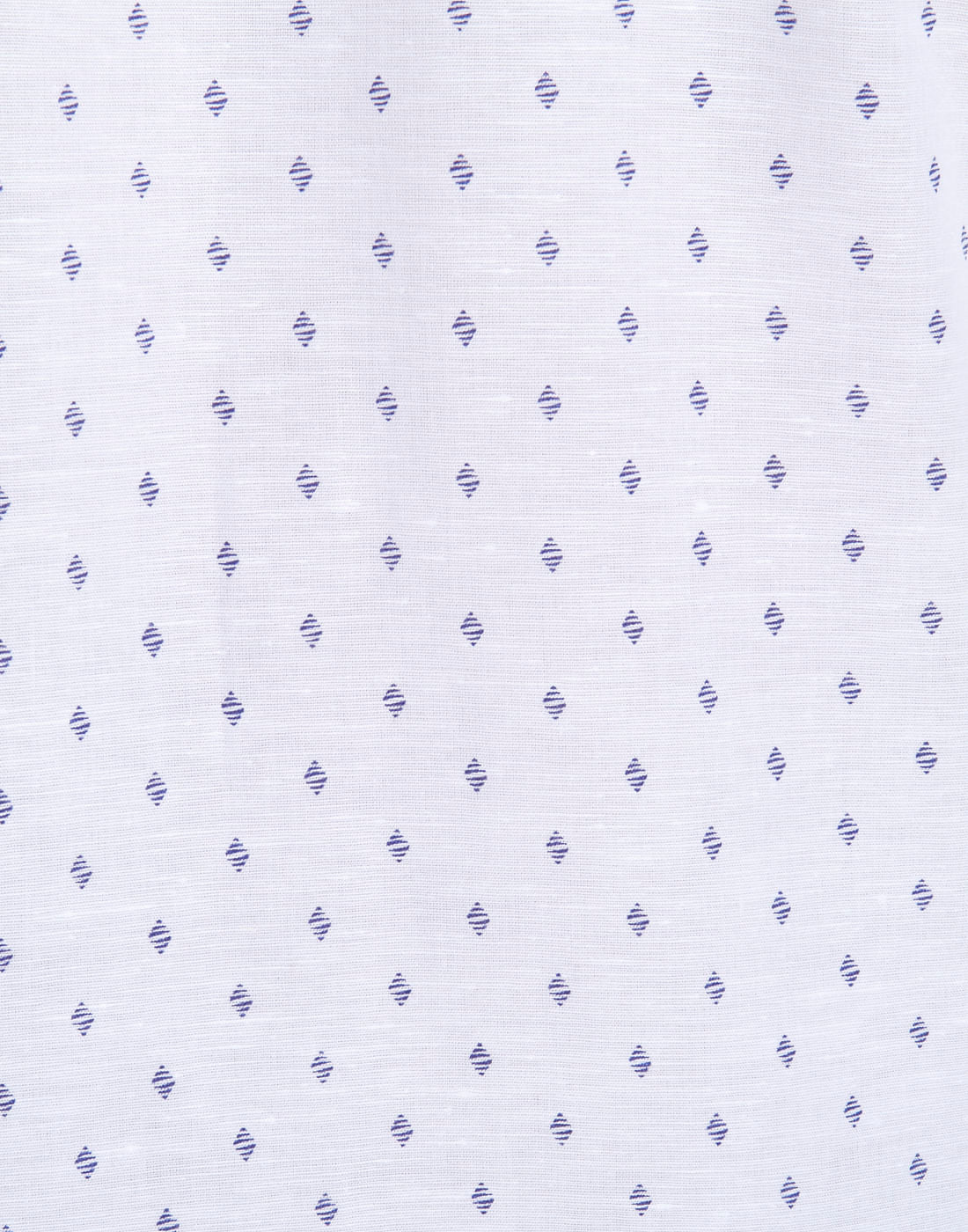 White All Over Print Linen Shirt