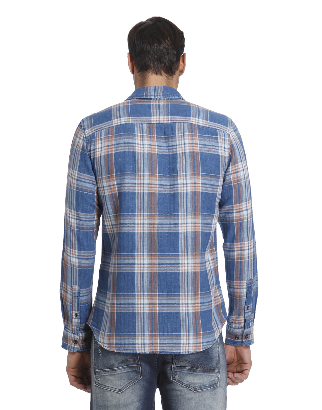 Blue Check Slim Fit Shirt