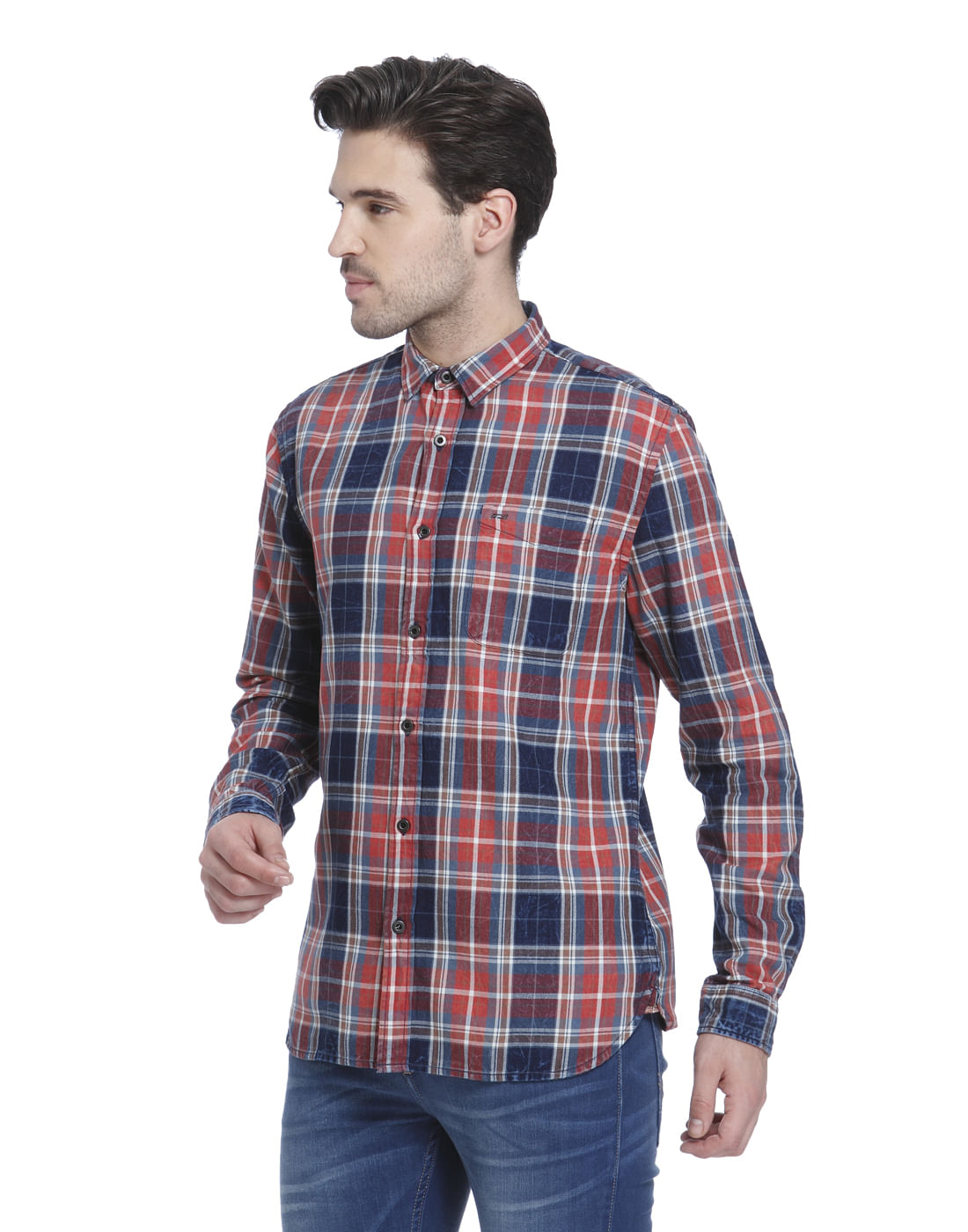Multi Colour Check Slim Fit Shirt