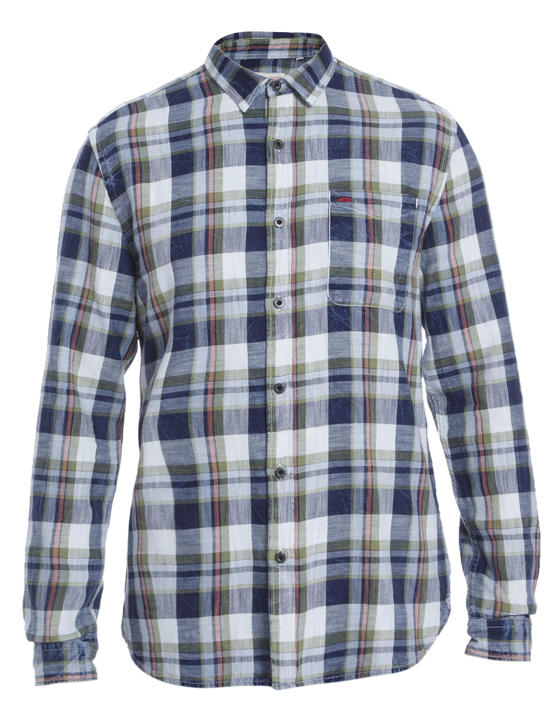 Green Check Slim Fit Shirt