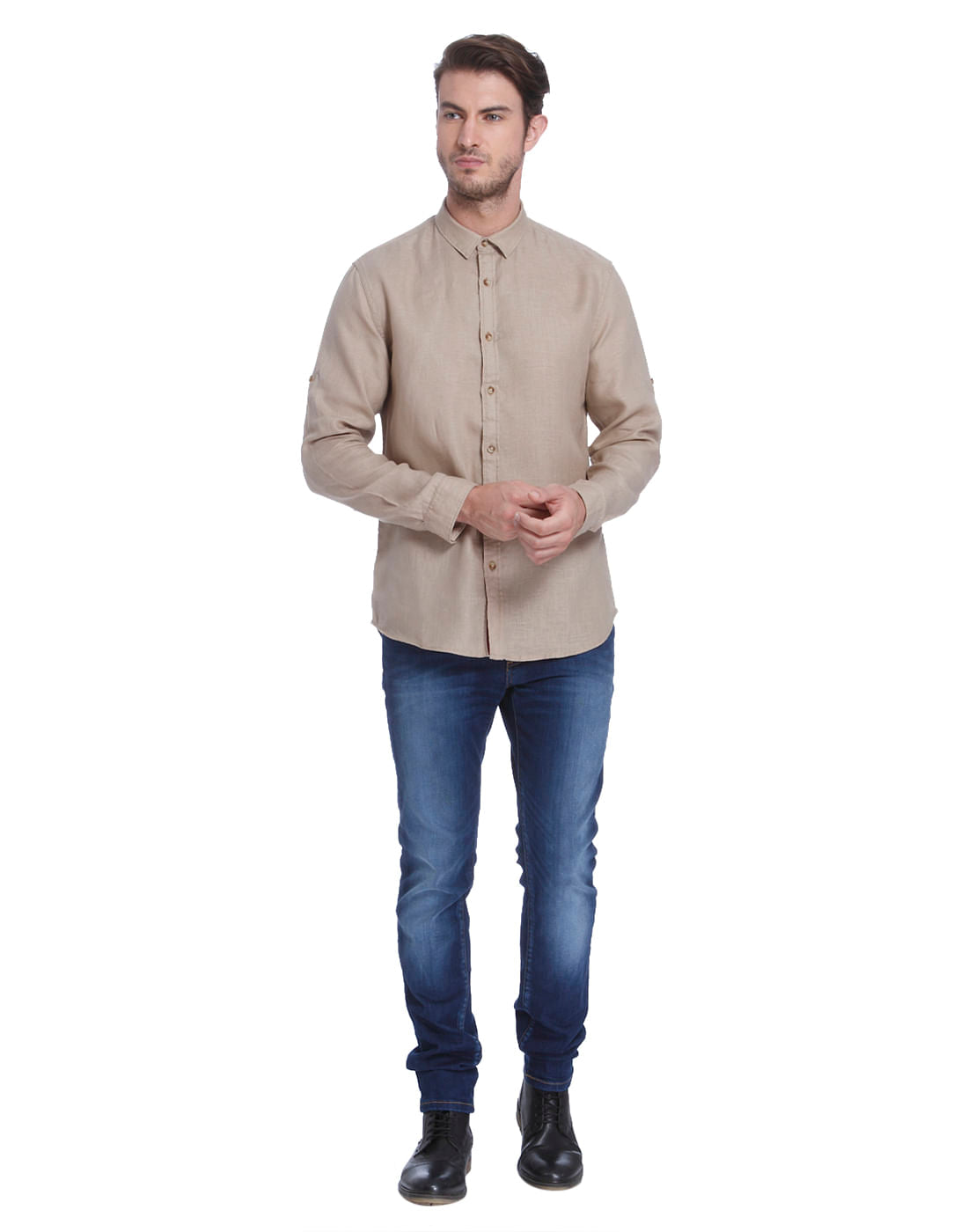 Beige Linen Shirt