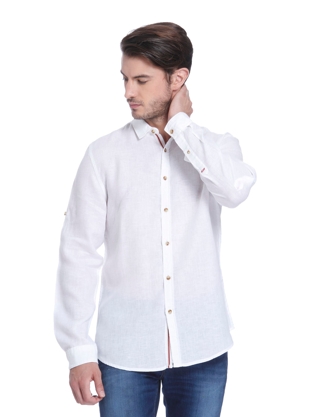 White Linen Shirt - S