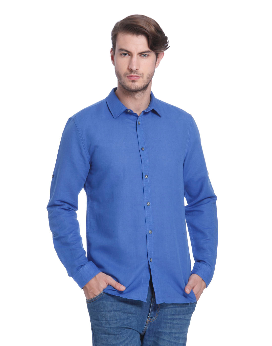 Electric Blue Slim Fit Shirt