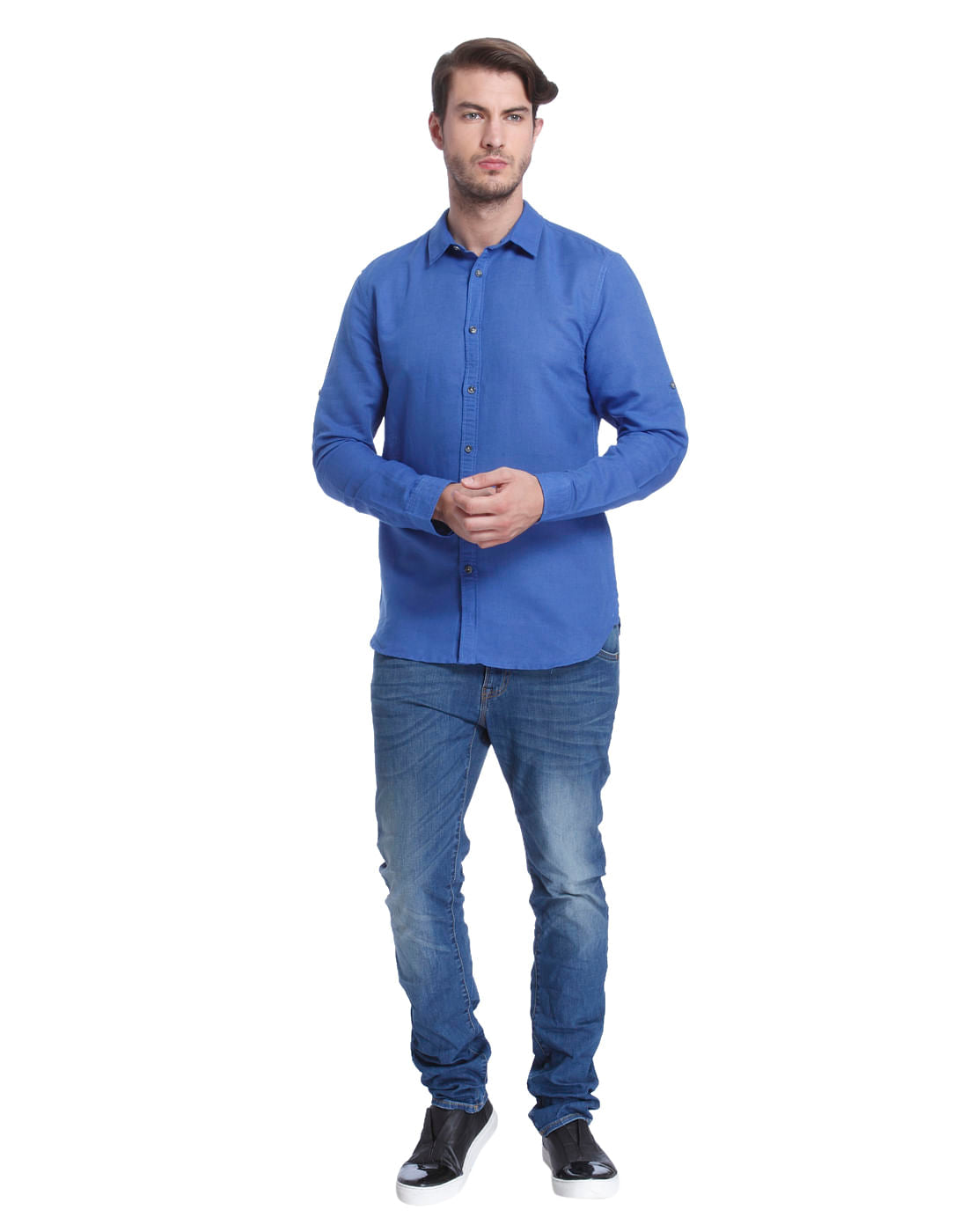 Electric Blue Slim Fit Shirt