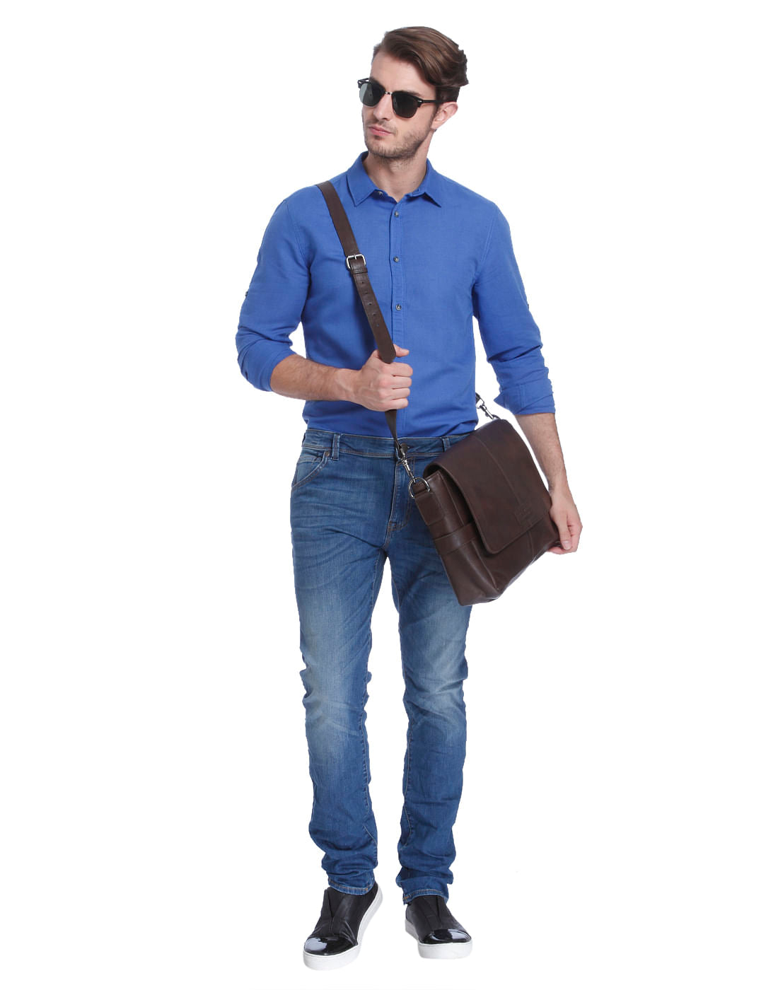 Electric Blue Slim Fit Shirt