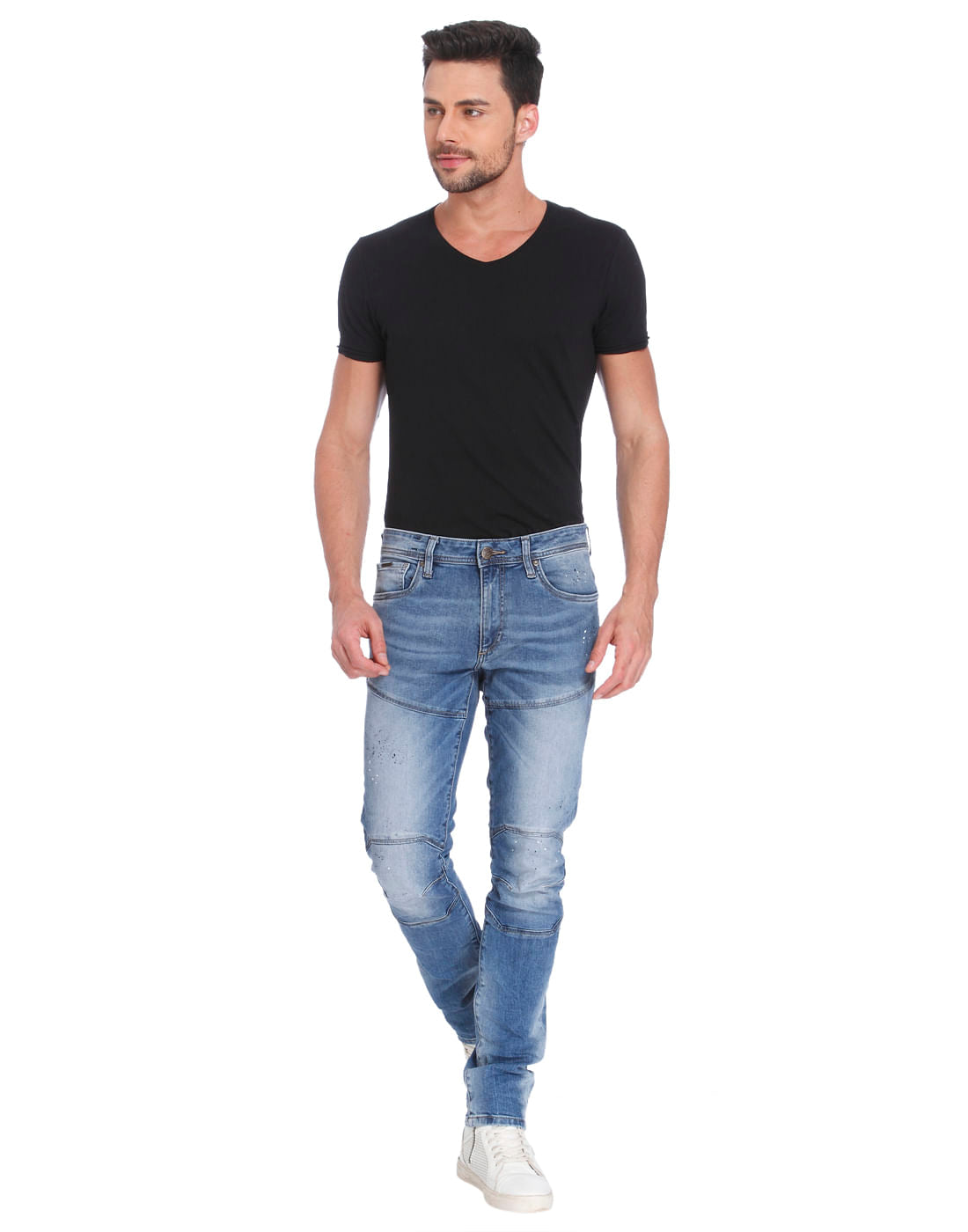 Blue Low Rise Slim Fit Jeans