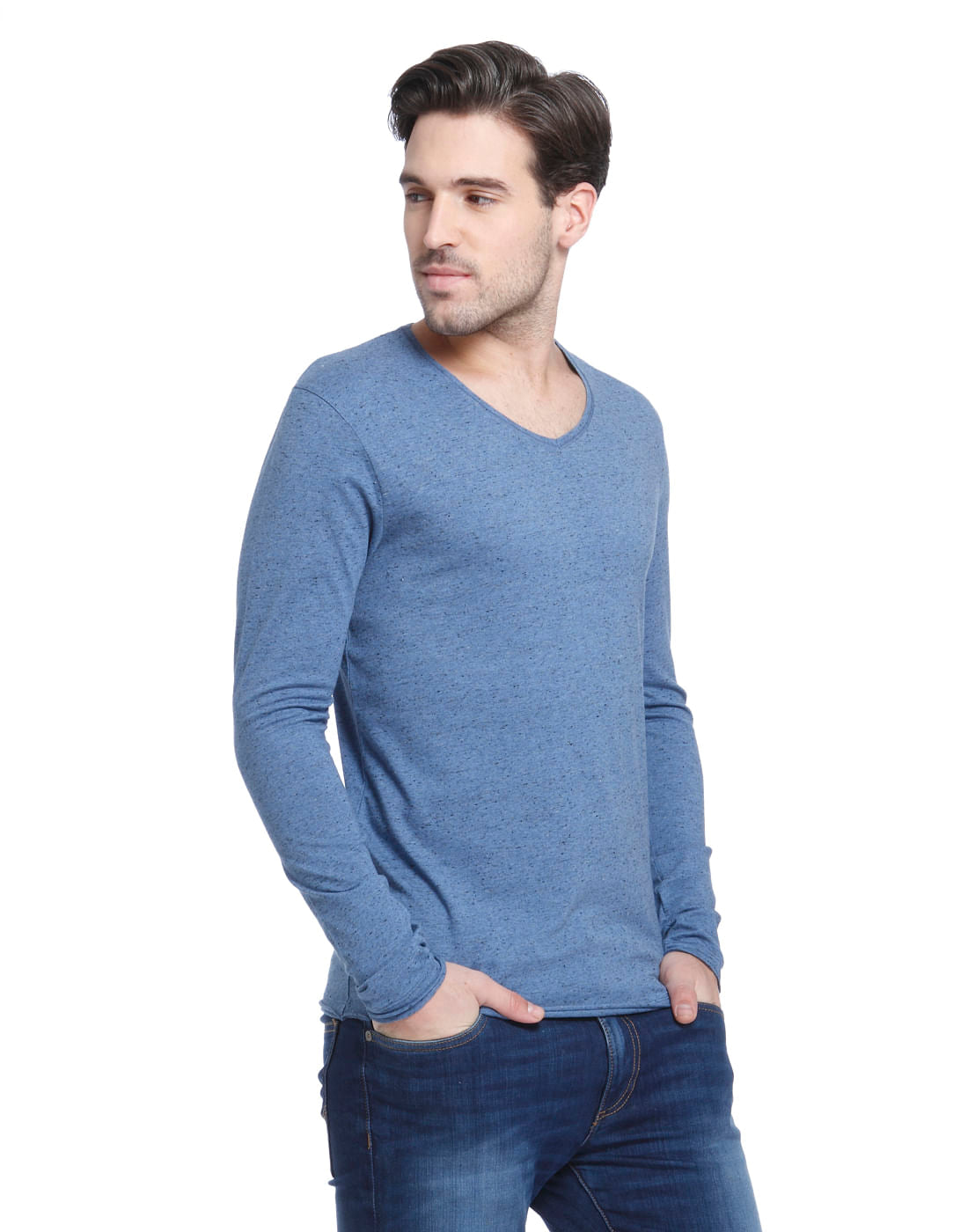 Blue V-Neck T-Shirt