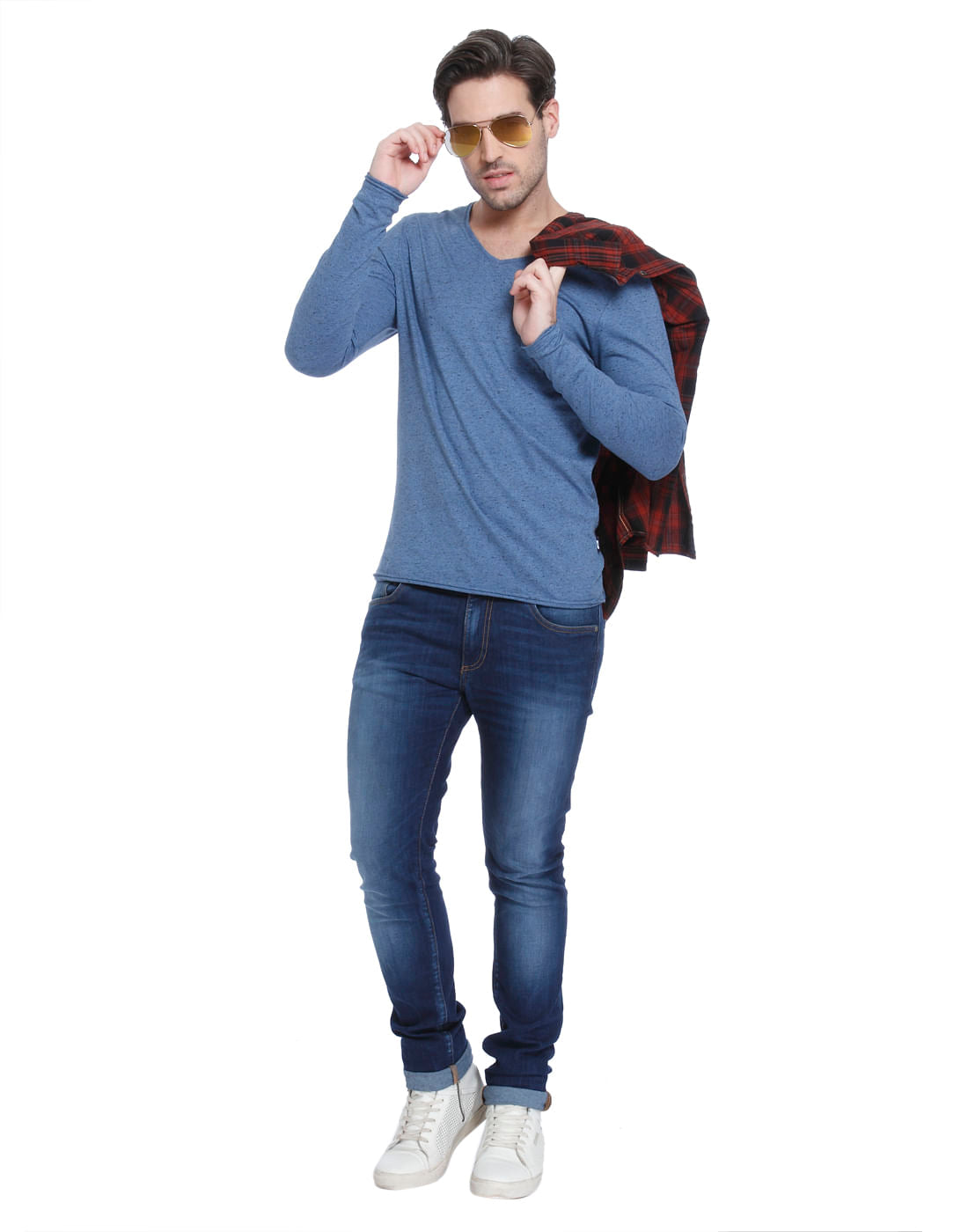 Blue V-Neck T-Shirt
