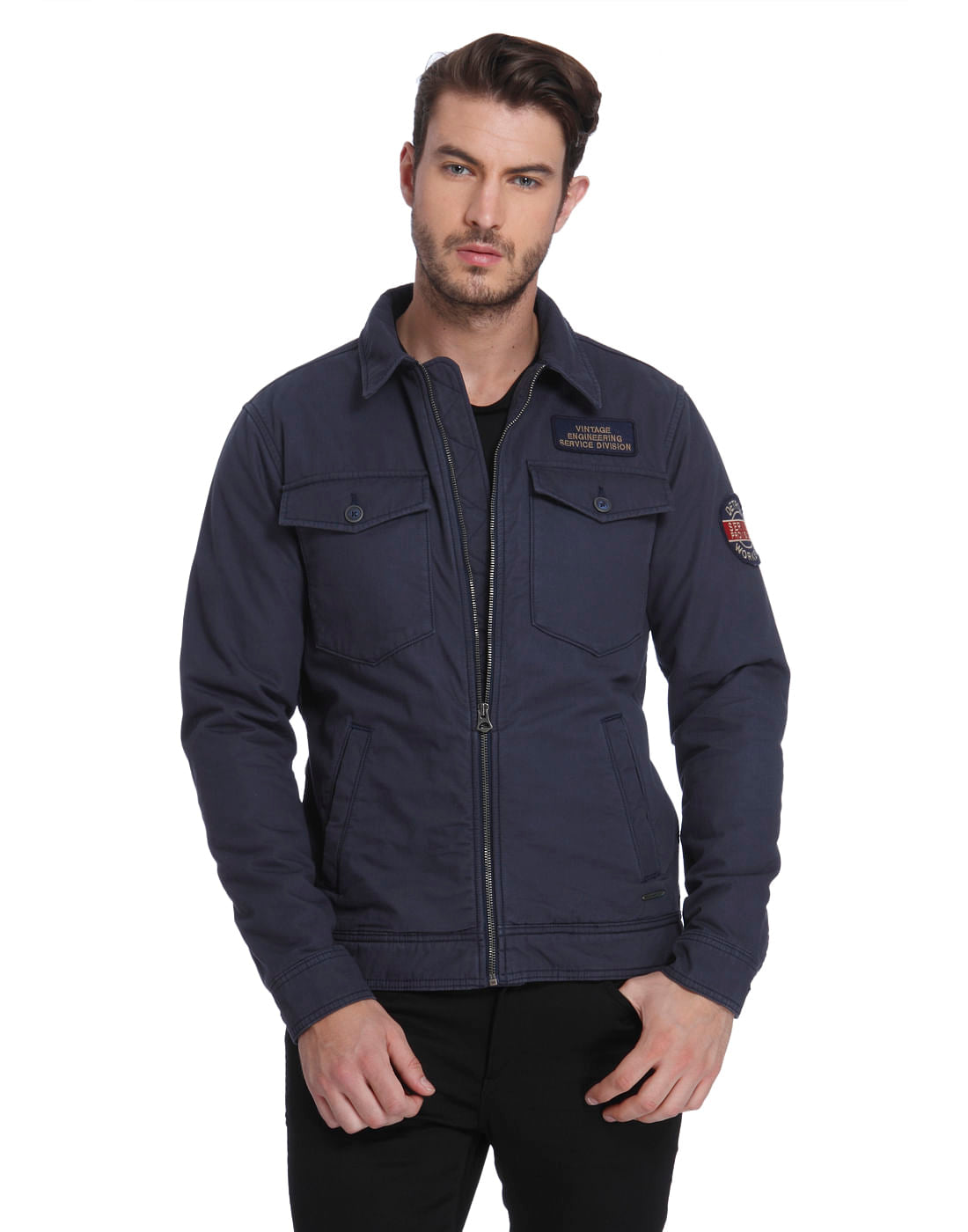 Ombre Blue Slim Fit Jacket - S