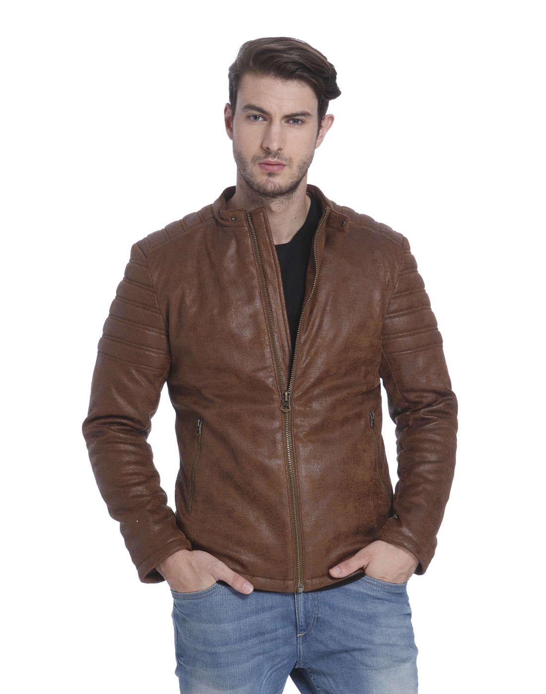 Tan Biker Jacket