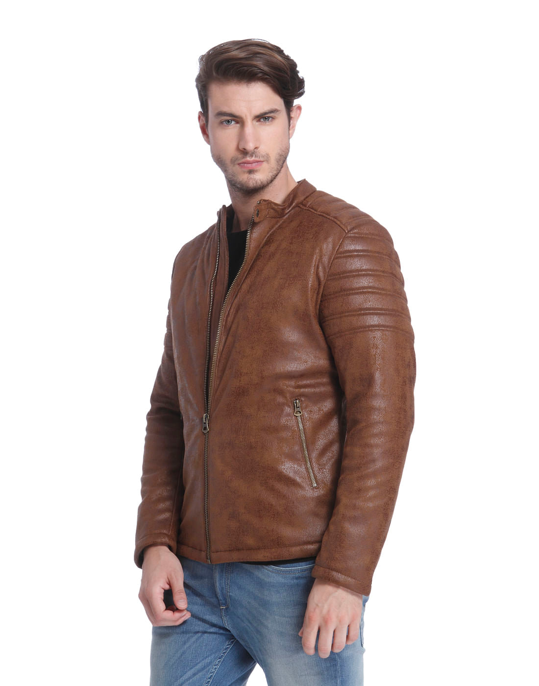 Tan Biker Jacket